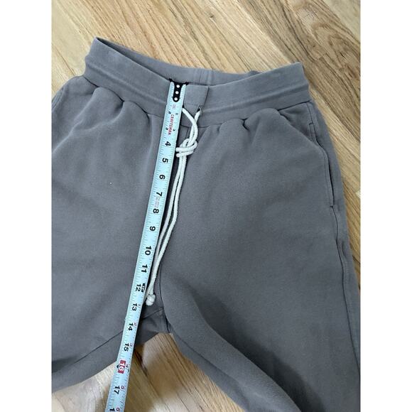 john elliott sweatpants gray taupe jogger men's size small raw edge drawstring - Picture 8 of 10